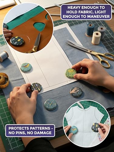 Miniatura 4 de The Quilted Bear Pesas Con Patrón: Múltiples Diseños De Pesas Artesanales Resistentes A Los Arañazos, Pesas De Patrón Para Coser, Cortar Patrones O Sastrería Rosalind Solomon - Máquinas De Coser