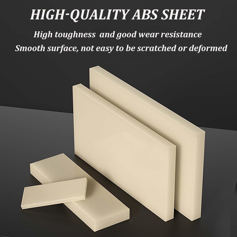 Hoja de Plástico Reutilizable ABS Beige 300mm x 300mm(10mm)