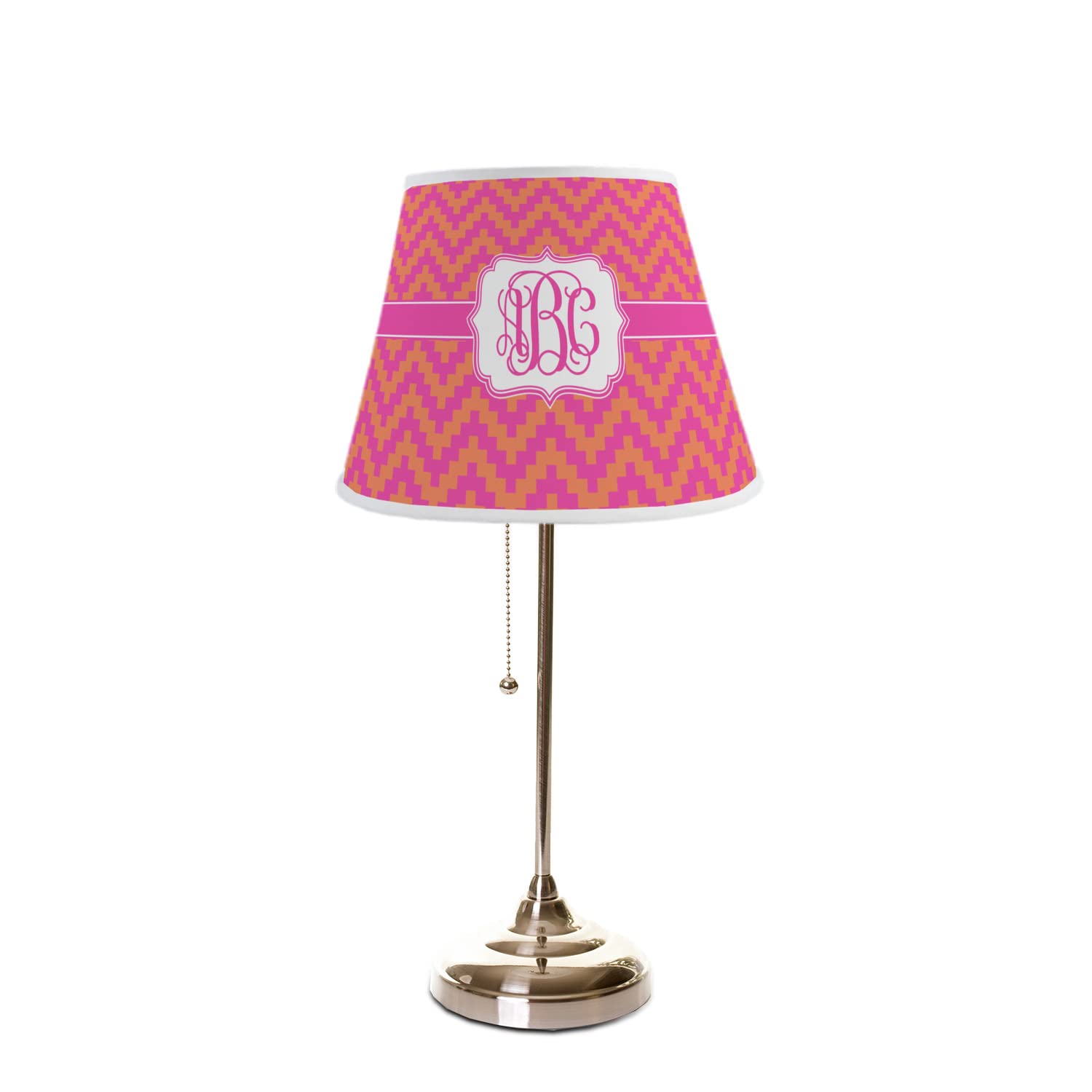 YouCustomizeIt Personalized Pink & Orange Chevron Empire Lamp Shade