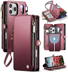 (Detachable with Magsafe)-Wine Red