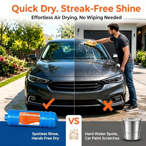 Image of Spotless Car Wash Inline Water Filter, Deionized Water Filter, 100% Spot-Free Result, Works for All Vehicles, RV, Motorcycles, Windows, Boats, Planes and More