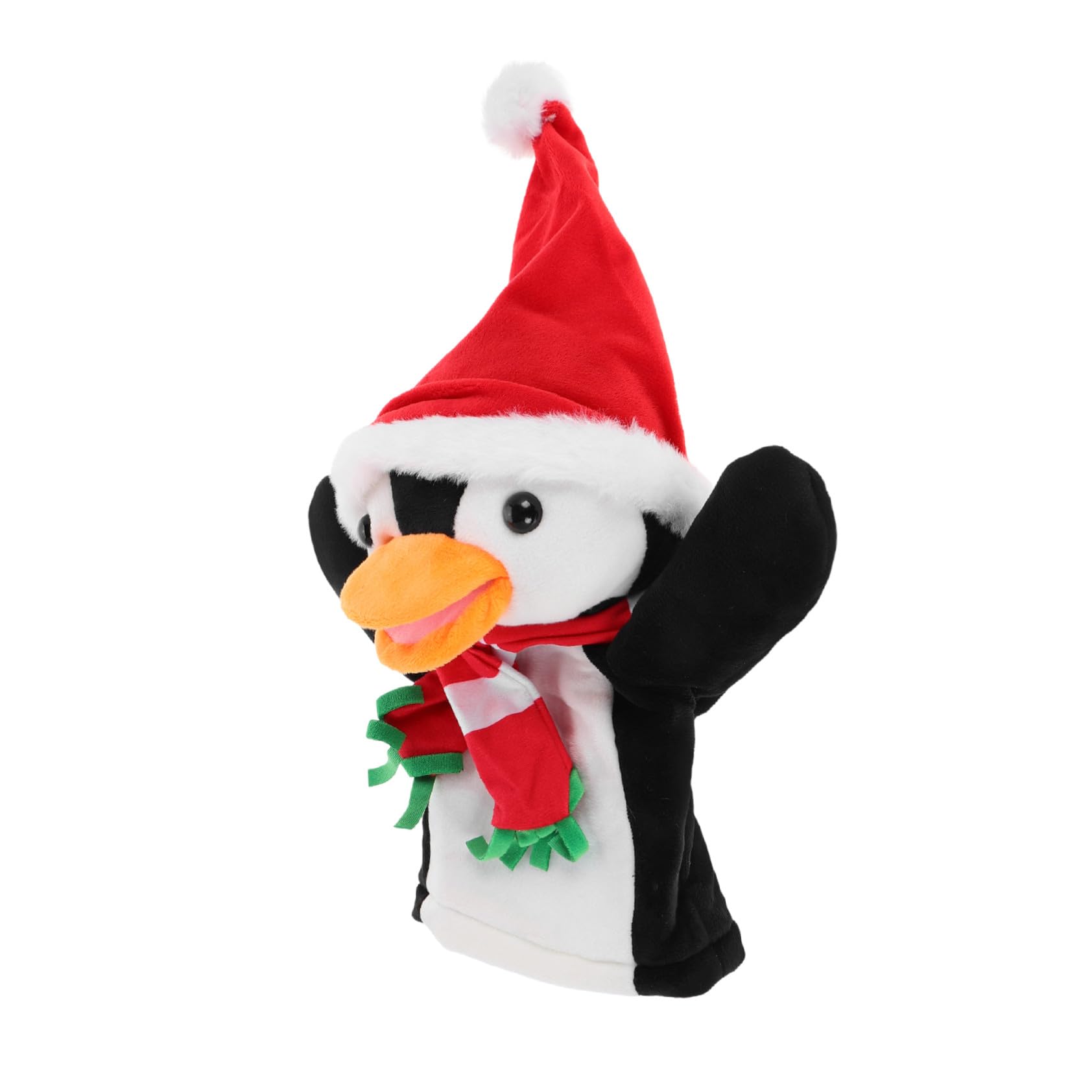 Beaupretty 4 Piezas Marioneta de Mano Pingüino Navideño de Peluche para Interactivo para Cuentos y Familiares Navidad