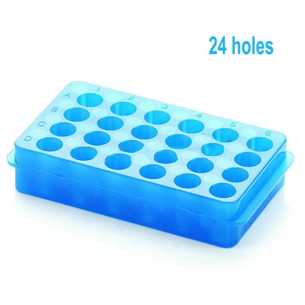 Cristalería de Laboratorio Estante de plástico de doble cara for tubos PCR de laboratorio, soporte for tubos centrífugos de 0,5/1,5/2 ml, 24/32/60/80/96 agujeros, 5 o 10 unidades(96 holes 5pcs)