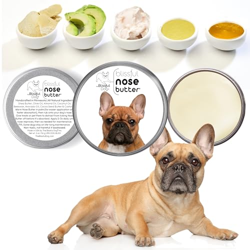 Image of The Blissful Dog French Bulldog Black Masked Fawn Nose Butter, Versatile Dog Nose Balm for Dry Nose, Handcrafted Nose Moisturizer, Easy-to-Apply Dog Essentials, Unscented, 1 oz.