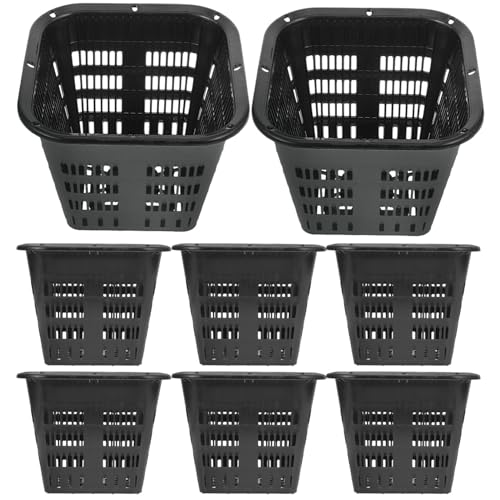 8 StüCk Hydrokultur Pflanzkorb Teich, PflanzköRbe FüR Teichpflanzen, Kunststoff Netztopf Mit Kontrollwurzel-Design, FüR Hydroponische Anzuchtsysteme Und GemüSeanbau