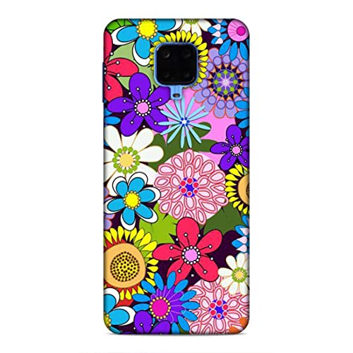 Image of Printed Mobile Back Hard Case Cover for Poco M2 Pro /Xiaomi Redmi Note 10 Lite /Xiaomi Redmi Note 9S | Multi Flower, Colourful Flower, A-2182