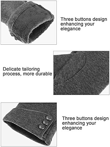 Image of Patelai 3 Pairs Womens Gloves Winter Touchscreen Texting Phone Windproof Gloves Warm Fleece Lined Cold Weather