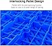 EkiDaz LXXW Plastic Pallet for Basement Storage Plastic Storage Pallet Interlocking Pallet Anti Slip Breathable Grids for Garage Supermarket Warehouse,1 Pack (Size : Blue-60x60x3cm)