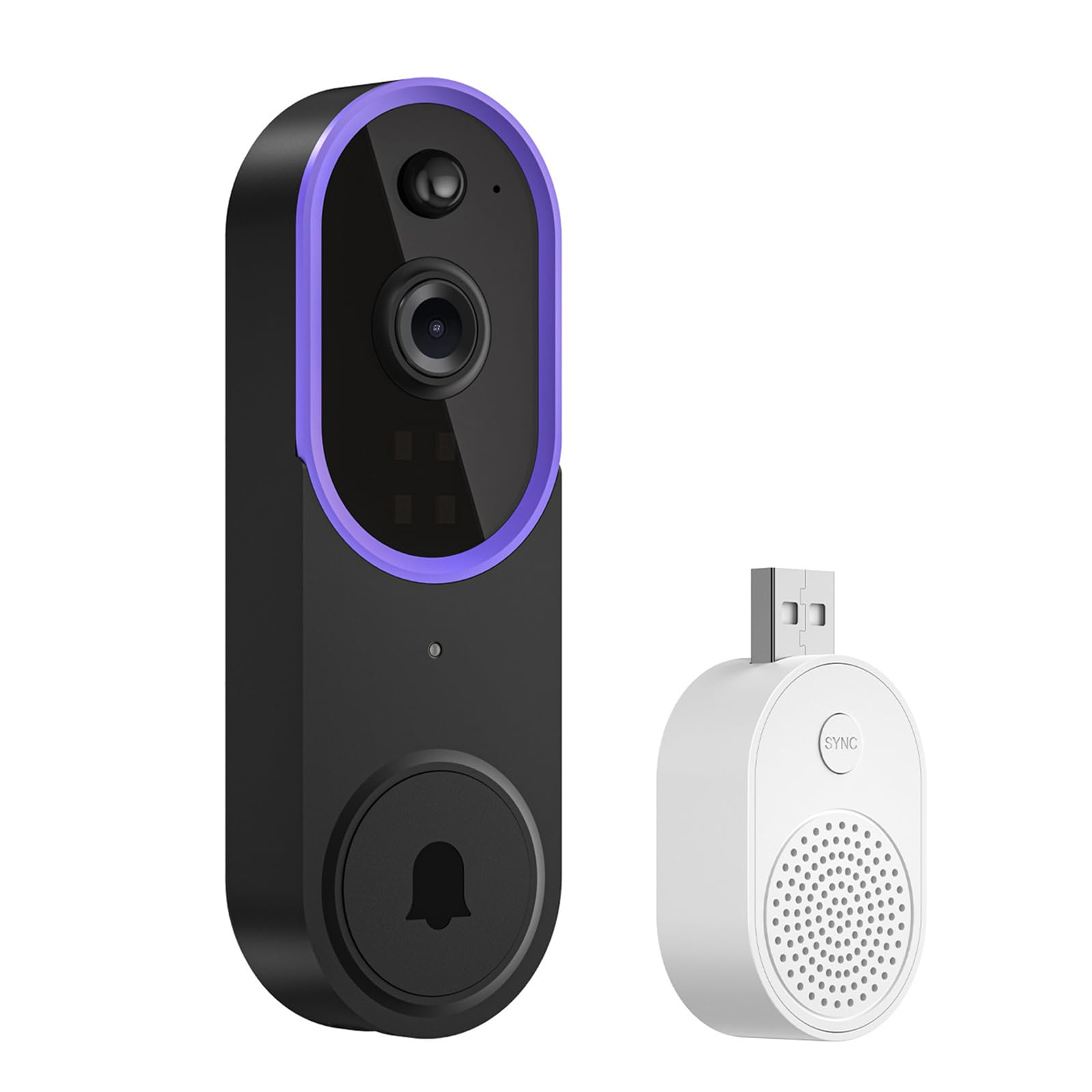 Timbre de video de visibilidad nocturna, sensores de movimiento, alertas resistentes a la intemperie, dispositivo doméstico, alertas en tiempo real, timbre de puerta