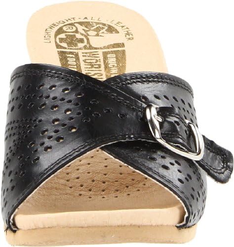 Worishofer Women's 251 Buckled Slide,Black,39 EU (US Women's 9 M) | Image 1