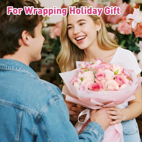 Image of TUXIYA 200 Pcs Pink Tissue Paper for Gift Bags,14 inchX20 inch Tissue Paper Bulk