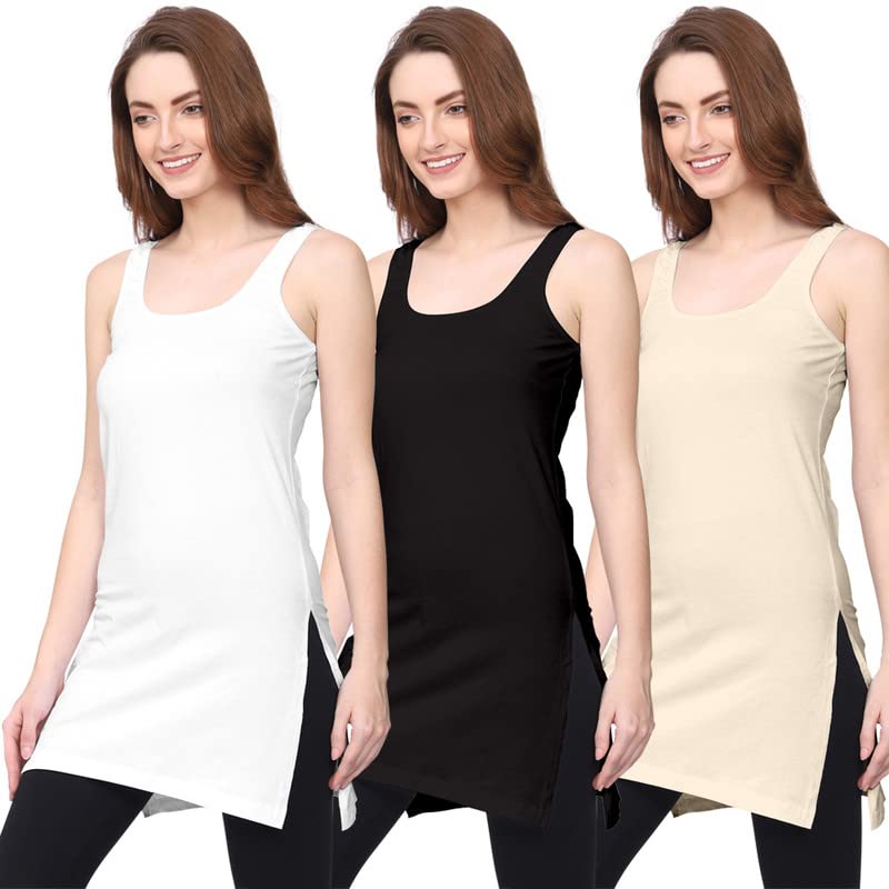 homry SELSIA Pure Cotton Women's Regular Fit Adjustable Slips (Small_Multicolor) Combo Pack of 3-picture-52