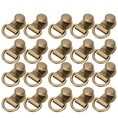 Crochets pour lacets en bronze véritable et rivets pour sac en cuir
