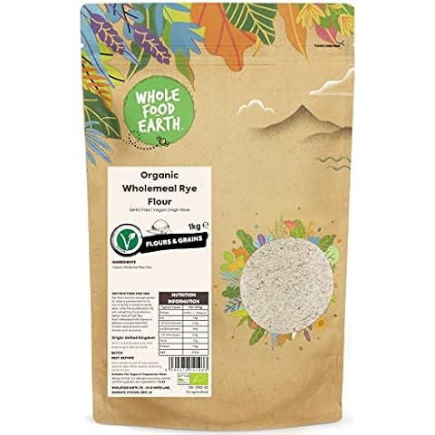 Wholefood Earth Organic Wholemeal Rye Flour 1 kg Cover