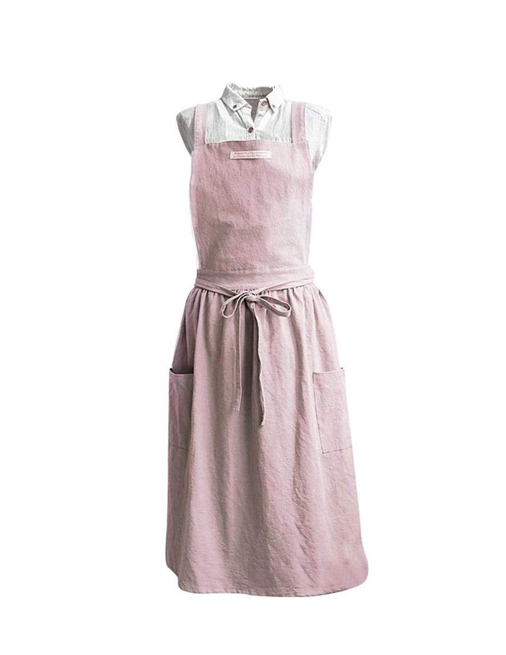 Apron Women Girl Chefs Cooking Kitchen Baking Coffee Flower Shop BBQ Cosplay Pink