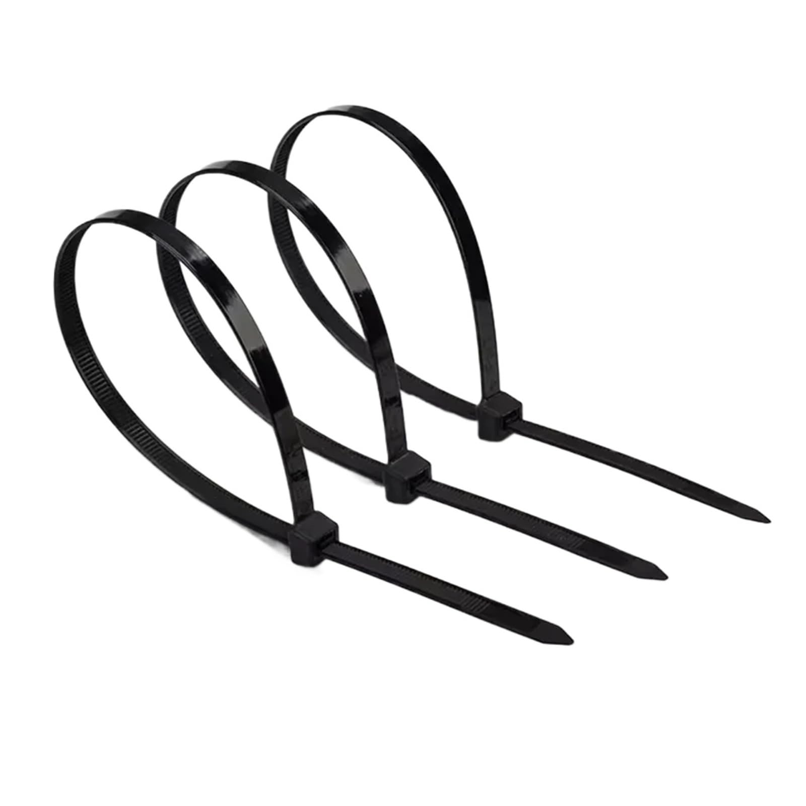 Gjgfjghk 8X200mm 100Pcs Zip Ties Self-Locking Plastic Nylon Tie 100 Pcs Black 5X300cable Tie Fastening Ring4x200 Cable Tie Zip Wraps Strap Nylon Cable Tie Set Long Cable Ties(8X200mm 100Pcs)