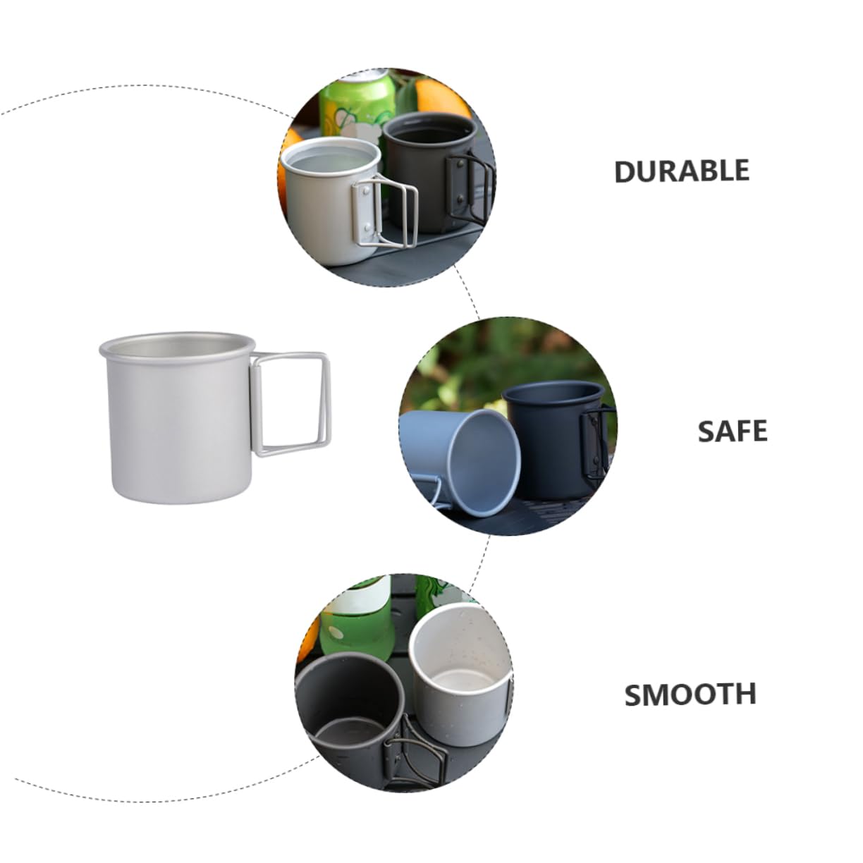 Kisangel Tasse Pliante Aluminium De Coupes Légères pour Boissons pour Camping Activités Plein Air Résistantes Compactes