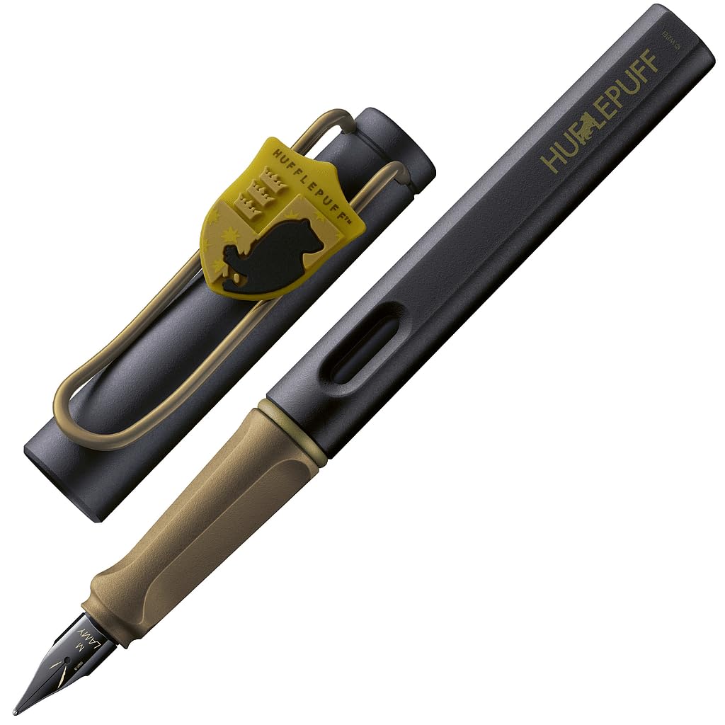 Lamy Safari Harry Potter Hufflepuff Fountain Pen – Special Edition Fountain Pen with House Crest – steel nib in medium width – ergonomic grip – incl. T10 Blue Ink Cartridge – Right-Handed — image 1