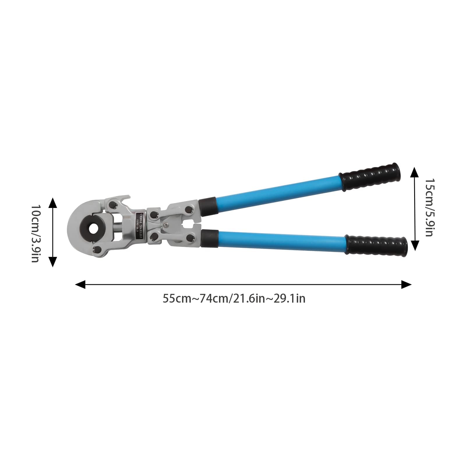 Herramienta de crimpado hidráulico de 6 toneladas con 9 troqueles, crimpadora profesional de tuberías para accesorios de cobre y aplicaciones de fontanería (TH16-32 mm V12-28 mm)