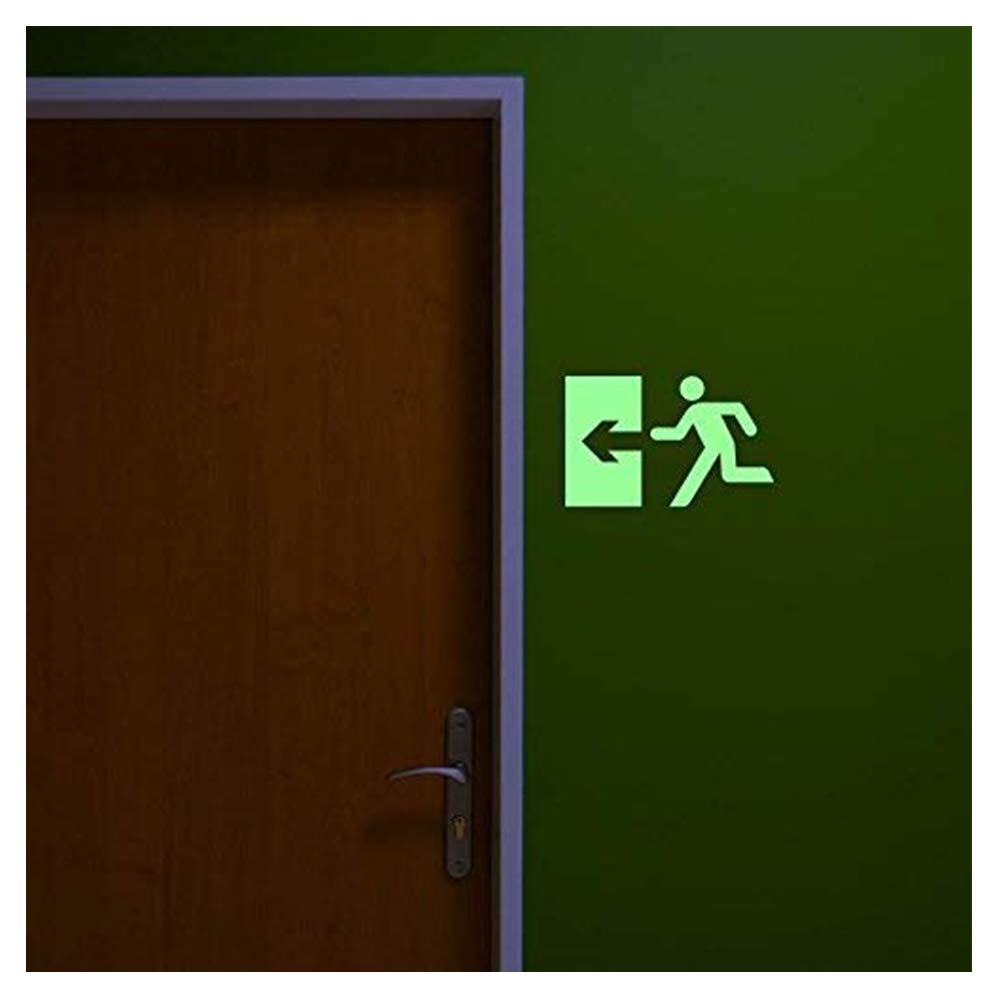 Glow in The Dark Wall Sticker Exit Symbol - 15 x 25cm, Exit1, 15x25