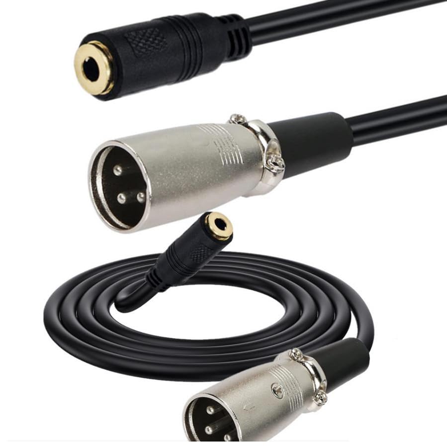 Cable adaptador XLR macho a Jack 3.5mm hembra 3 pines 3 m miniatura 4