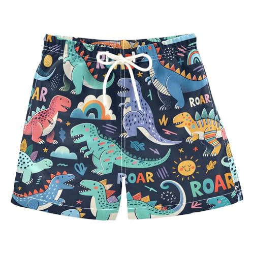 susiyo Boys Swim Trunks Simple Dinosaurs Toddler Swim Shorts Quick Dry Beach Board Shorts Little Boy Bathing Suits Swimwear