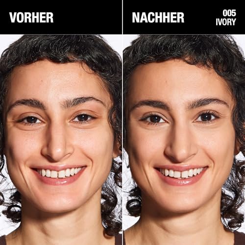 Manhattan Lasting Perfection Compact Make-up, Puder Make-up mit hoher Deckkraft für ein natürliches, mattes Finish, Fb. 004 Rose Ivory, 7 g