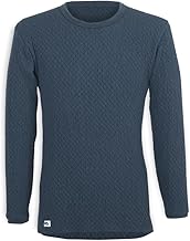 Hidamari Men's Long Sleeve Round Neck Shirt, Chomolangma [Sapium] [Triple Sleeve Series] (Navy)