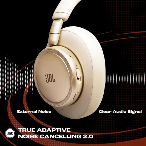 Image of JBL New Live 780NC, Advanced Noise Cancellation 2.0 Wireless Headphones, Technology (BT 6.0, Auracast, Hi-Res, LDAC, Spatial Sound, 6-mic, AI-Trained Algo) 80H Battery, 2Yrs* Warranty,Champagne | Bluetooth 6.0, Multipoint Connection, Up to 80 Hours Playtime, Customisable with the JBL Headphones App, Spatial Sound