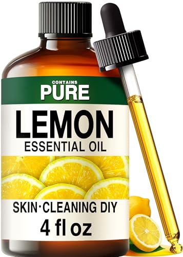 KUKKA Lemon Essential Oils - 4 Fl Oz - for Hair, Skin, Diffuser, Aromatherapy & DIY Soap Making Scent