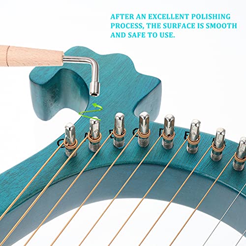Generic Lyre en bois avec 16 cordes en métal et clé d’accordage, médiators et cordes de rechange, instrument à cordes portable, cadeau de Noël pour débutants et enfants - Les Beatles, Paul McCartney, John Lennon, RIngo Starr, George Harrison Generic Lyre en bois avec 16 cordes en métal et clé d'accordage, médiators et cordes de rechange, instrument à cordes portable, cadeau de Noël pour débutants et enfants – Image 5