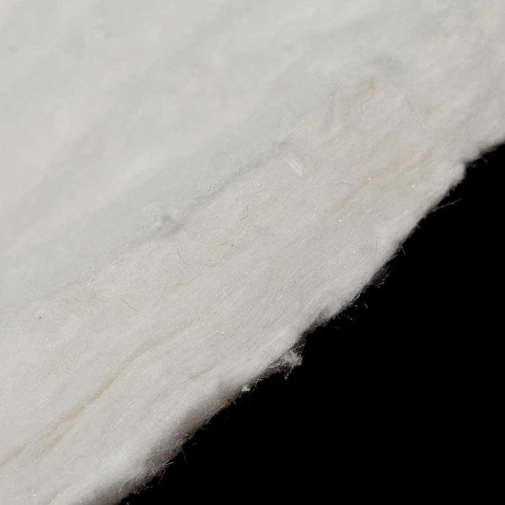 Manta de fibra de cerámica de 30 cm x 61 cm de grosor, 10 mm, material de aislamiento térmico