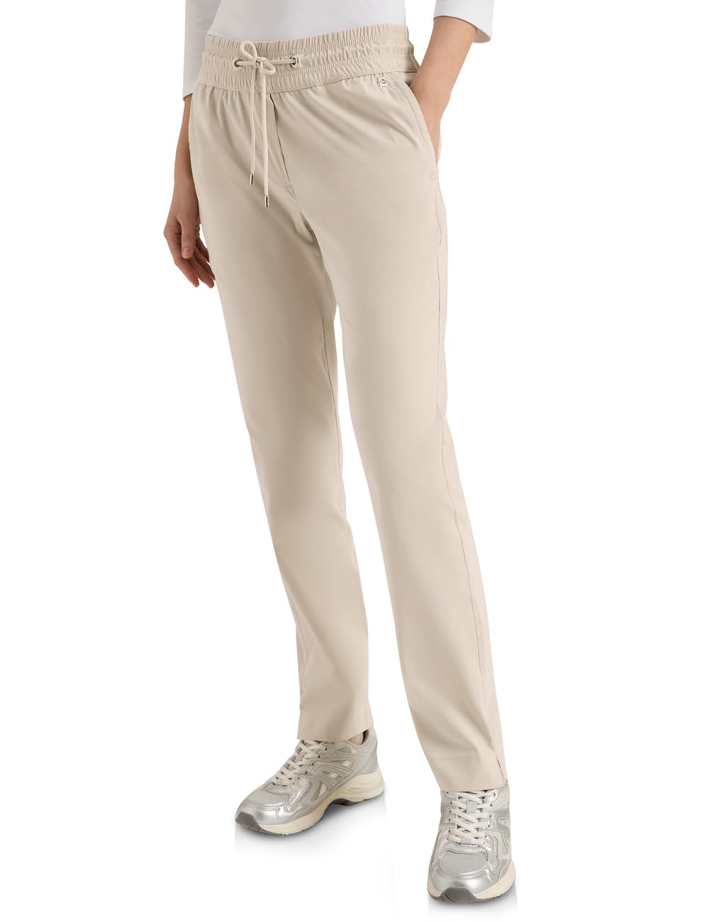 Pantalon slim grain beige Cecil 2X extensible et confortable - 6