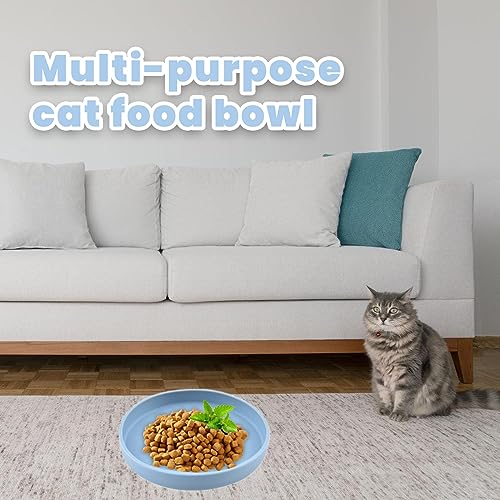 3 Pcs Katzennapf, Futternapf Katze, Silikonnapf Breit, Rutschfester Trinknapf für Trockenfutter und Nassfutter, Flacher Design, Multifunktionales Futternapf für Katzen und Hunde