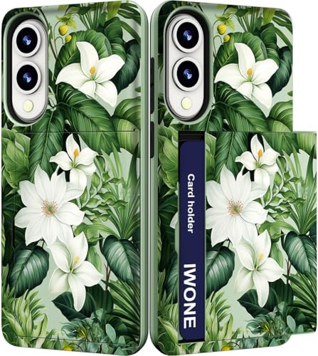 IWONE for Samsung Galaxy S25 Edge Case - Green Fresh Leaves