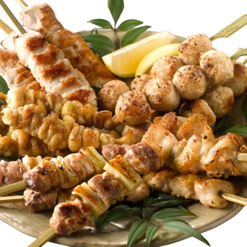 鶏三和 三和の純鶏 名古屋コーチン 地鶏 焼鳥 串 5種盛り (ももねぎま・ささみ・ぼんじり・皮)40g×各4本 つくね串 48g×4本