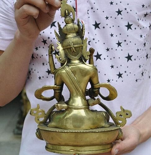 Estatua Budista Tibetana Vajra Mandkesvara Yab-Yum 7.08 pulg miniatura 6