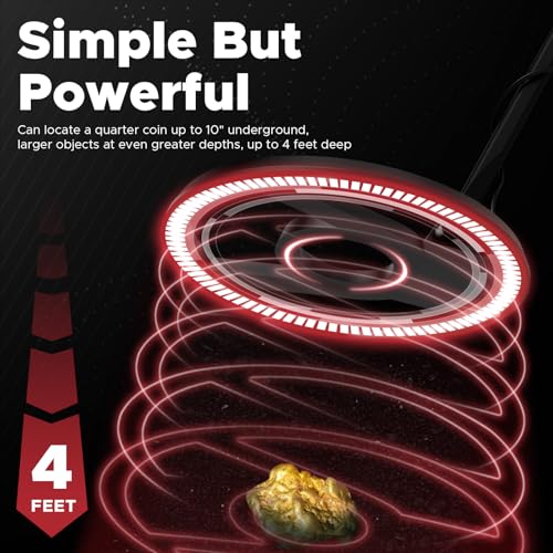 Image of Metal Detector for Adults, 5 Professional Mode with Higher Accuracy 10 inch Waterproof Coil for Gold Detecting