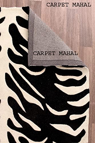 Image of Carpet Mahal Export Quality Handmade Tuffted Pure Woollen Carpet for Living Room Bedroom Size 7 x 10 feet (210X300 Cm) Color-Multi