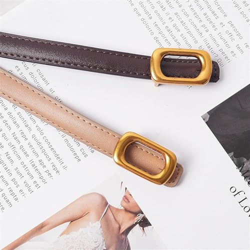 Belts for women, Waist Belt Women' Waist Belts Adjustable Pure Cowhide Versatile Alloy Buckle Skirt Suit Jeans and Slim Waist Belts(Beige)3