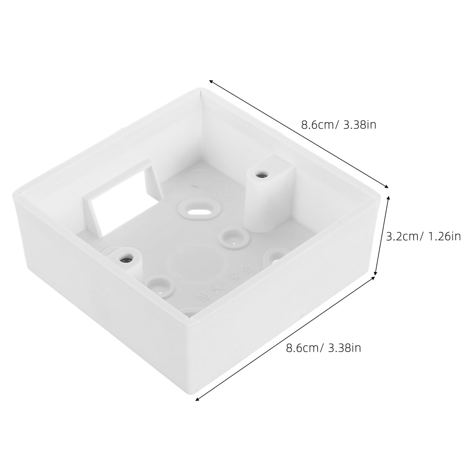 Caja Empotrada para Interruptor y Enchufe Tipo 86 12 Piezas Plástico Ignífugo Montaje Empotrado Módulo Caja de Conexiones Antipolvo para Instalación Residencial y