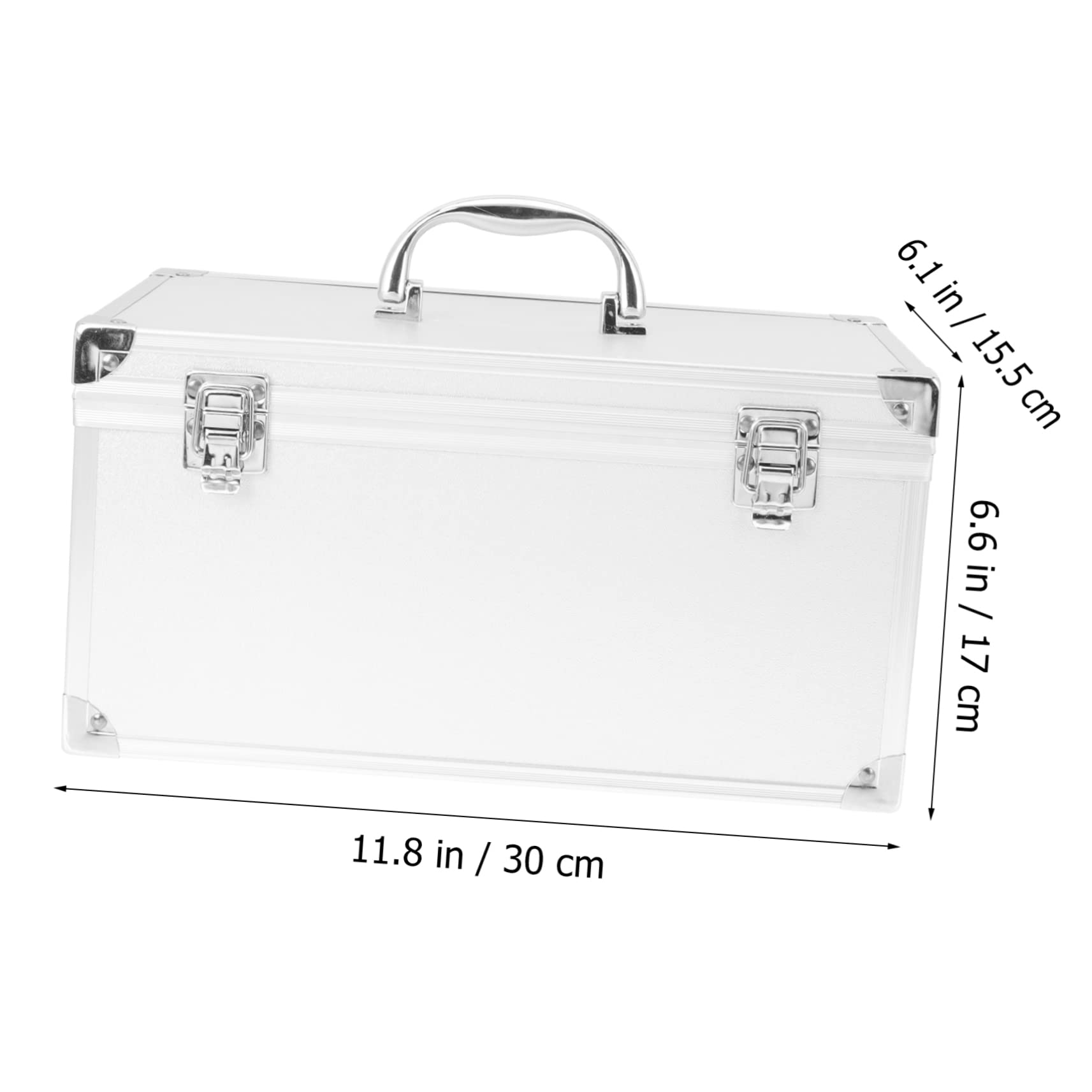 YARNOW Caja De Herramientas Organizador De Botiquin De Primeros Auxilios Seguro Estuche De Almacenamiento Rígido Estuche De Escritorio Botiquín Médico Aleación De Aluminio Maletín Viajar