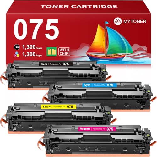 Image of MYTONER 075 Toner Cartridge Set Compatible Replacement for Canon 075 075H Toner Cartridge for Color imageCLASS MF662Cdw MF663Cdw MF665Cdw MF660C LBP646Cdw LBP647Cdw LBP640C Printers (4 Pack CRG-075)