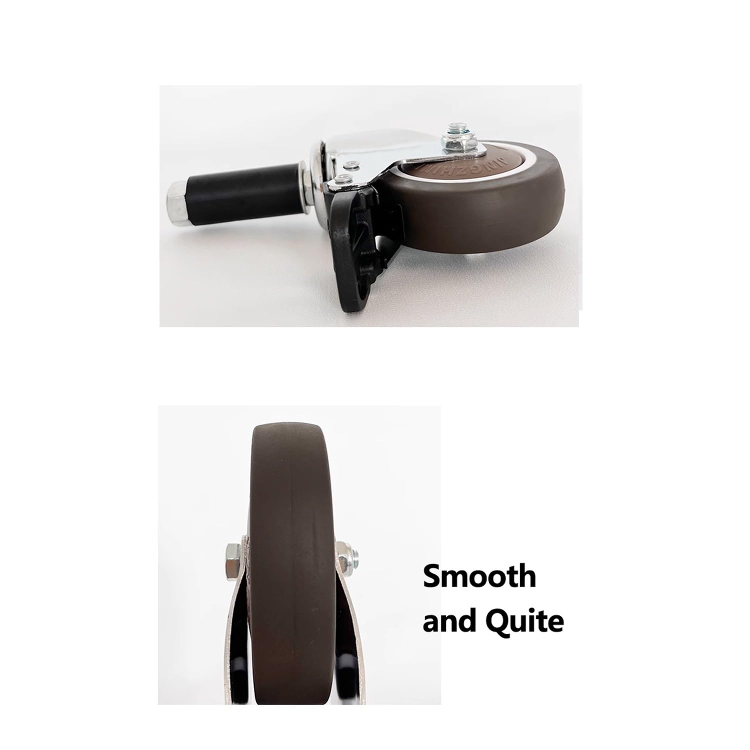 per carichi Pesanti di bloccaggio Industriale Ruote Set da 4-3'' / 4'' Dilatabile Perno Ruota M12, Girevole Ruote in Gomma per Commerciale Cucina Prep Tables e Carrelli