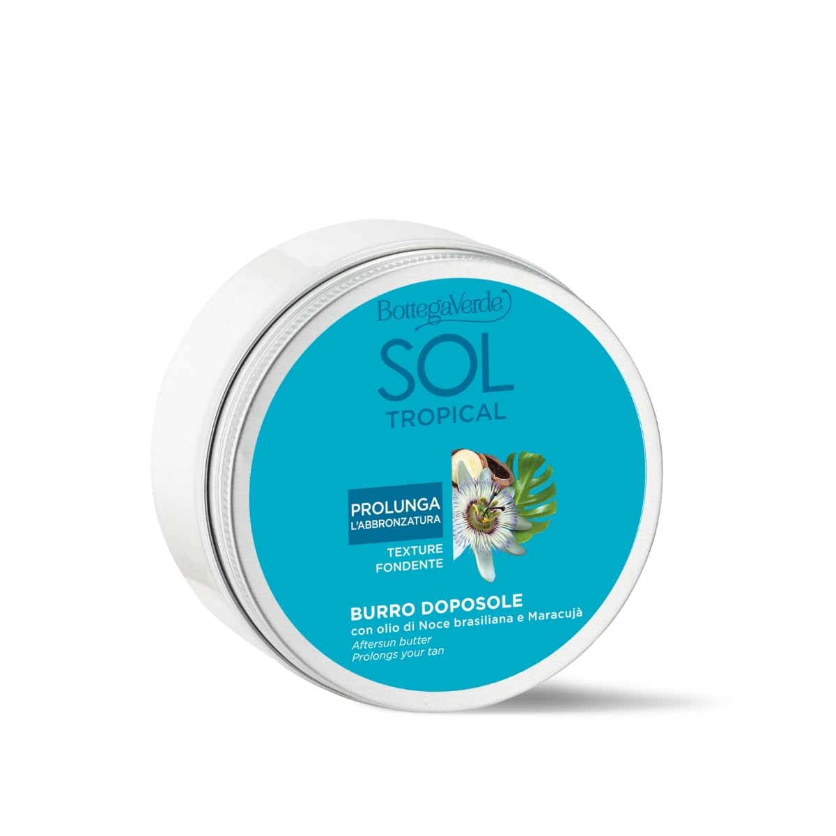 Bottega Verde - SOL Tropical, Burro Doposole Corpo, 200 ml, Nutre e Intensifica l’Abbronzatura, con Olio di Noce Brasiliana, Maracuja e Burro di Karitè, Formula Nutriente e Setificante