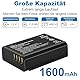 Homesuit LP-E10 Akku 1600mAh und LED Ladegerät für Canon EOS 1100D, EOS 1200D, EOS 1300D, EOS 2000D, EOS Rebel T3, T5, T6, T7, Kiss X50, Kiss X70 Kameras(2er-Pack)