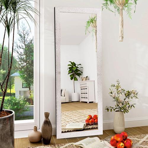 Image of Creative Arts n Frames 15x51 inch Frosted Silver White Long Fiber Wood Wall Hanging Mount HD Mirror Home Decor Items Living Room Bathroom Bedroom Hotel Office (Silver White Finish Color HD Mirror)