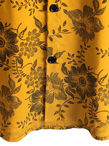 Image of JOTOOK Mens Hawaiian Shirt Short Sleeve Button Down Tropical Shirts Casual Floral Summer Beach Shirt