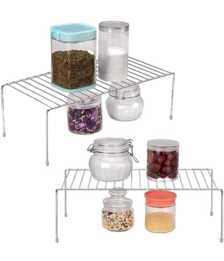 AB99 COLLECTION Stainless Steel Kitchen Dish Rack - Kitchen Cabinets Utensil Rack Space Saver Racks - Stand for Kitchen - Mini Stand Kitchen Organizer, Kitchen Accessories Items Rack (2) (B0CTQQ1DZF) Amazon Price History, Amazon Price Tracker