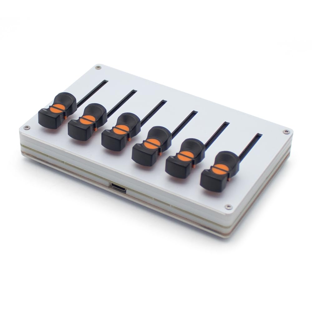 Controlador de Fader MIDI de 6 Canales y 45 mm: Mapeo CC Personalizado por USB para Software DAW